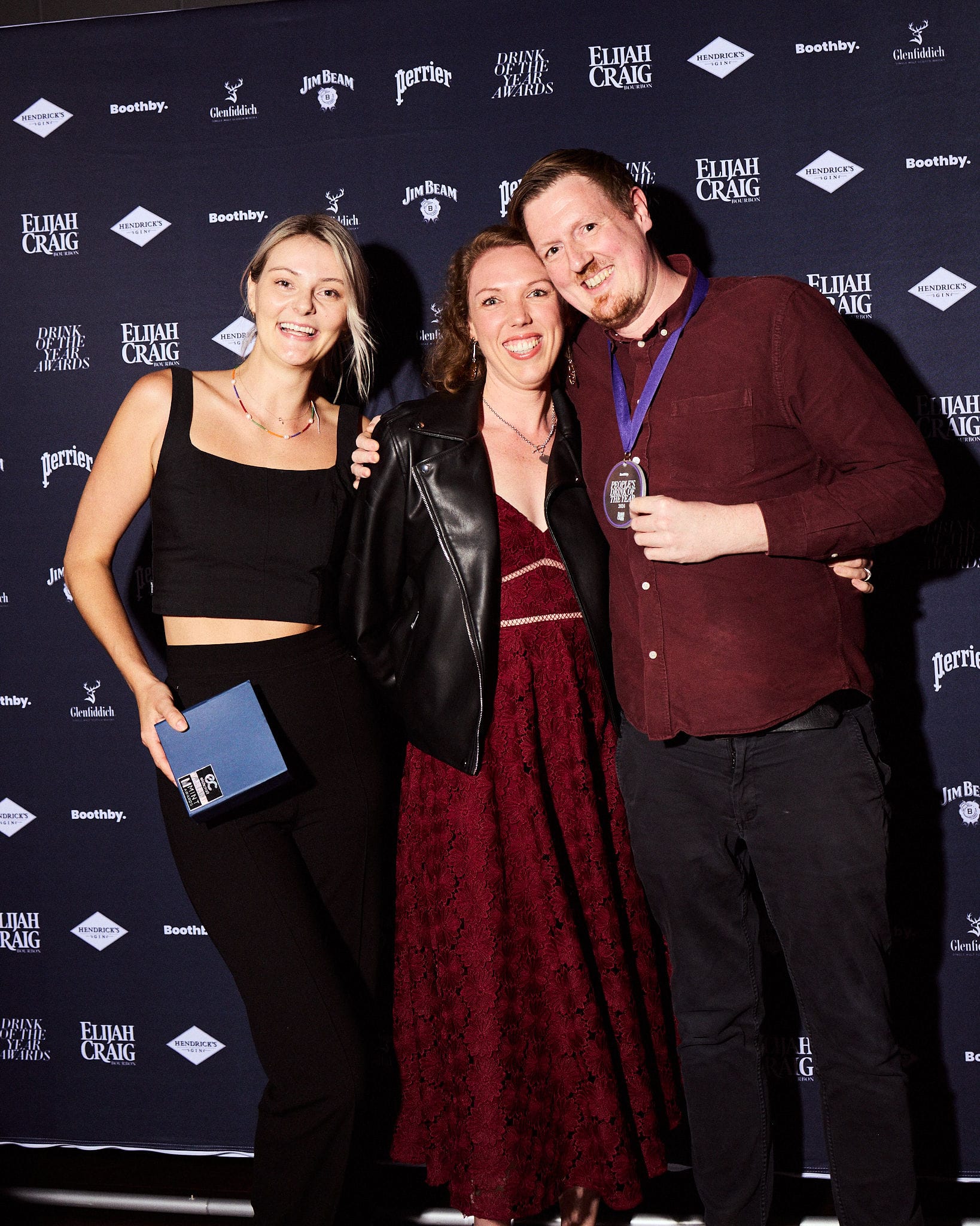 Abbie Weir (left) with Loic Michelin and Alexandra Percy, from Sante in Toowoomba. Photo: Tom Yau