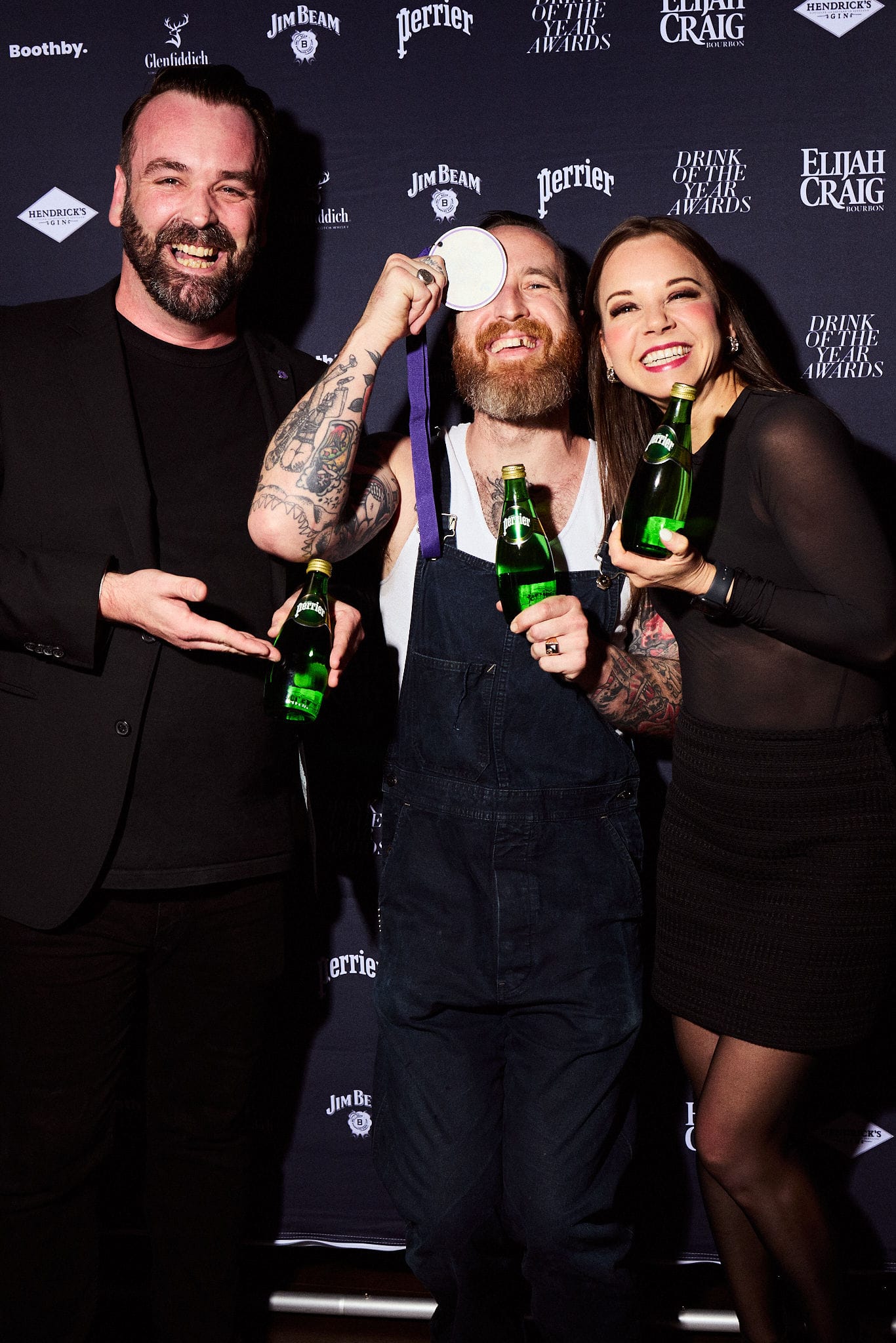 Charlie Lehmann accepted the Drinks List of the Year presented by Perrier on behalf of Caretaker's Cottage. Photo: Tom Yau