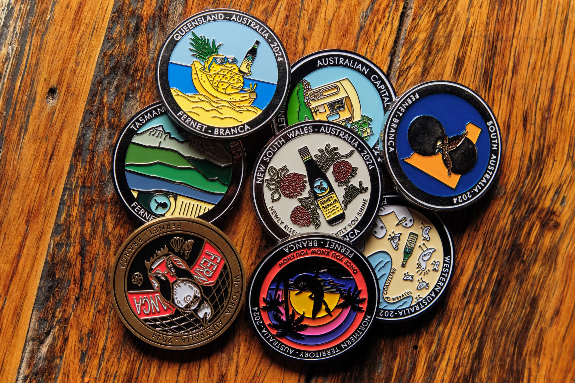 The new Fernet-Branca coins launching soon — you'll need to attend the parties to get one. Photo: Supplied