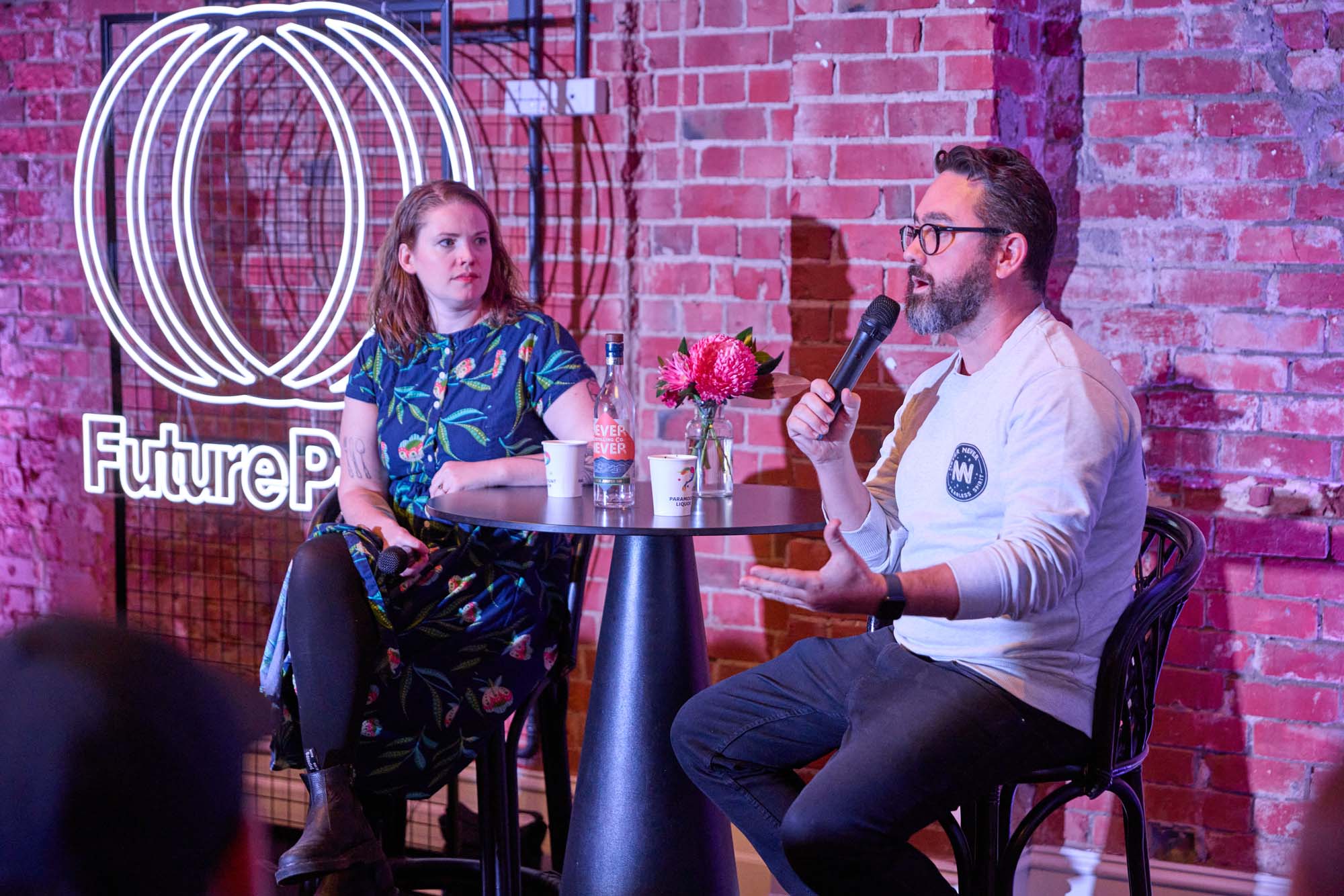 Cara Devine and Sean Baxter at Paramount Liquor's Future Proof Adelaide. Photo: Supplied