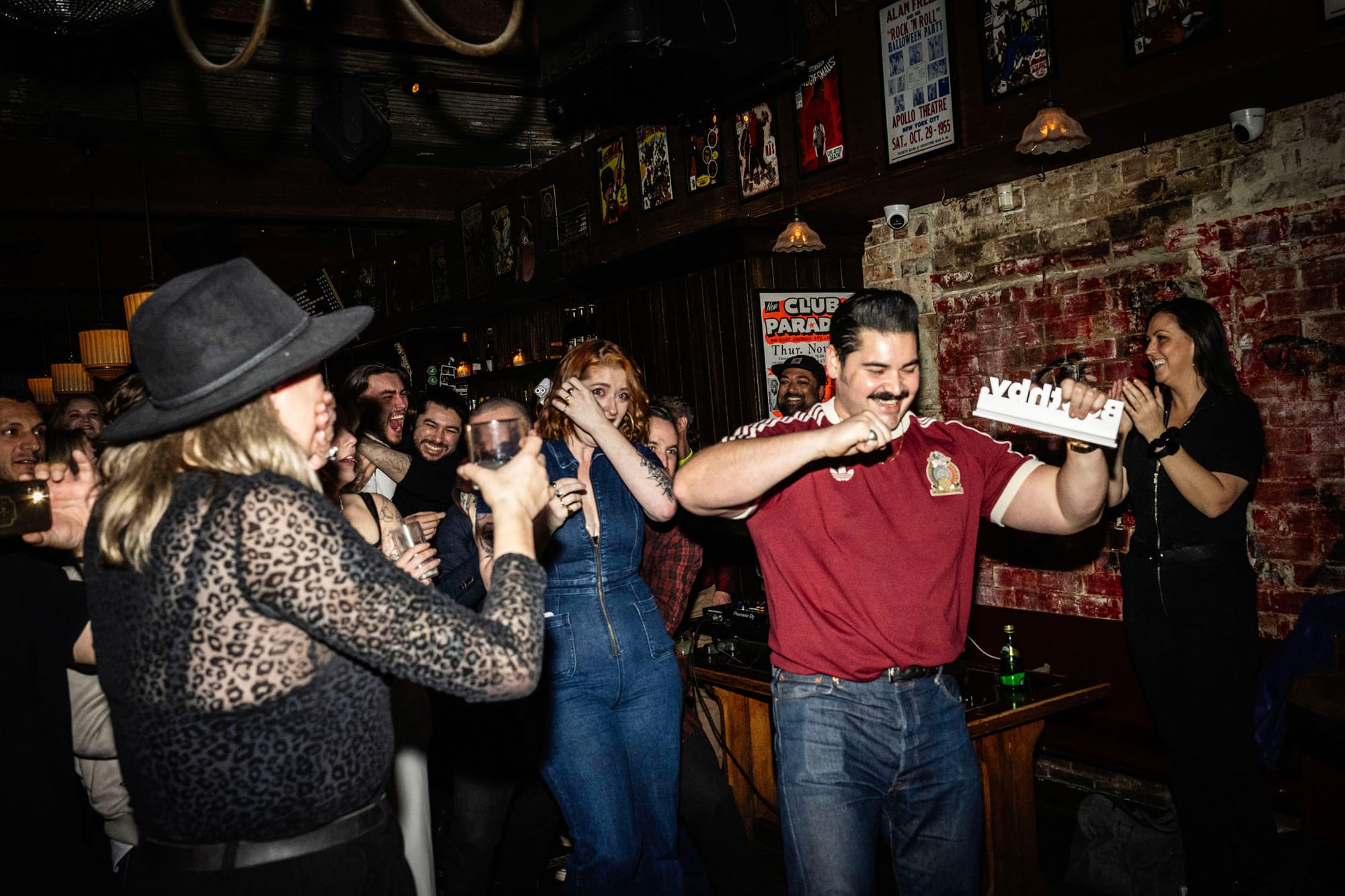 Sebastian Soto celebrates the win at the Boothby Best Bars NSW awards in July. Photo: Christopher Pearce