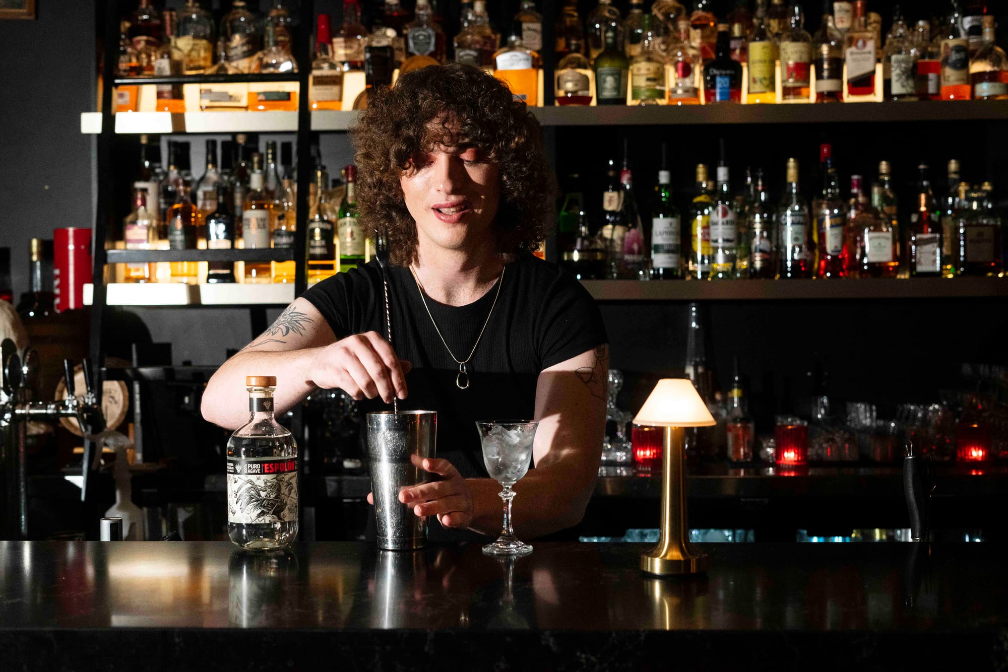 Thomas Svensson at Boston Shaker Bar in Mooloolaba. Photo: Boothby