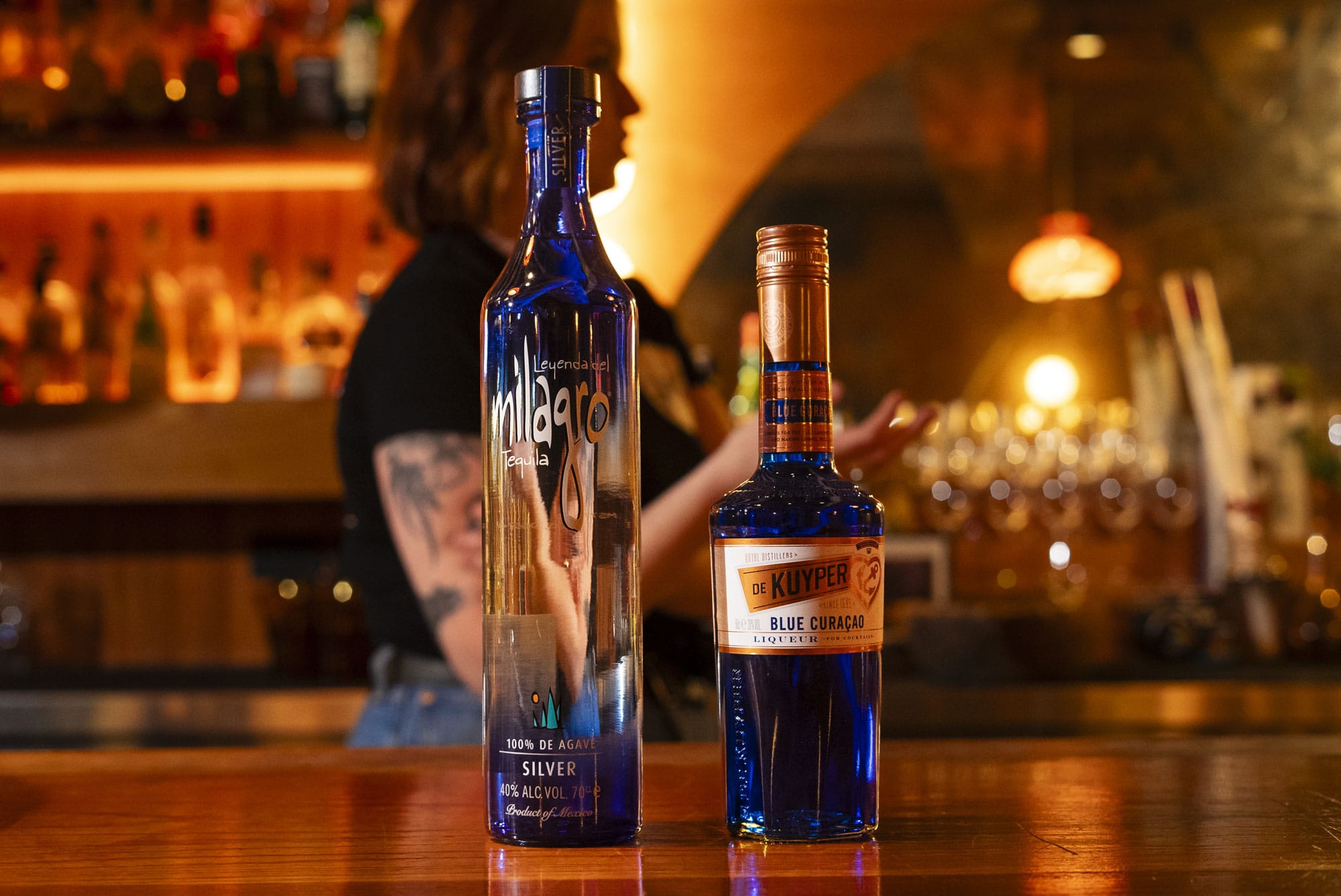 Milagro Silver and De Kuyper Blue Curaçao at Double Deuce Lounge. Photo: Boothby