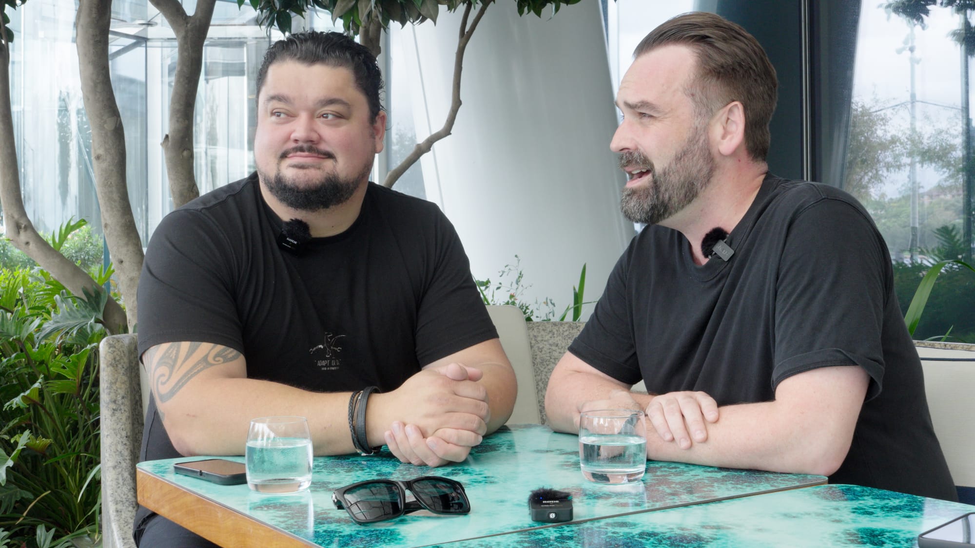 Matty Opai (left) talks hospitality on this episode of Drinks At Work. Photo: Boothby