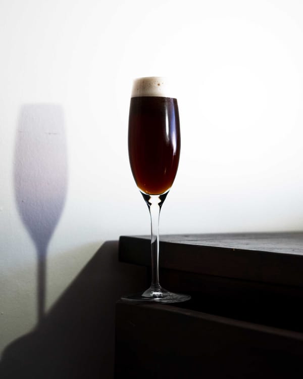 The Black Velvet cocktail shouldn't work, but it does. Photo: Boothby