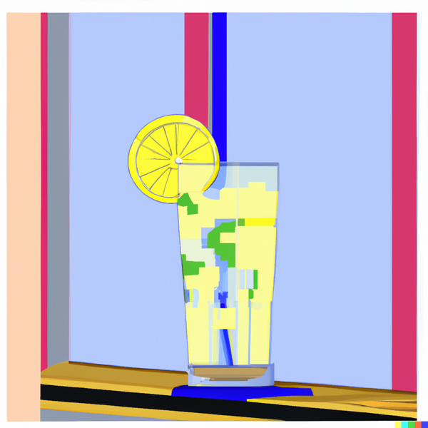 The Tom Collins by a window in the style of Matisse, according to DALL-E.