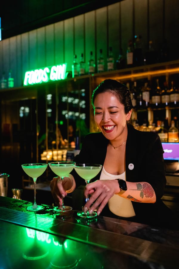 Wakana Murata develops cocktails by pairing colours